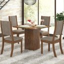 Ver imagem 1 de Conjunto Sala de Jantar Mesa e 4 Cadeiras Caju Viero