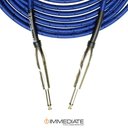 Ver imagem 2 de Cabo de Guitarra Tecido Azul/preto Mesclado P10xp10 3 Metros Cabos Immediate Guitarra P10