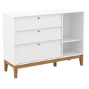 Ver imagem 4 de Quarto de Bebê Unique 3 Portas com Cômoda Sapateira e Painel Farm Branco Soft Eco Wood - Matic