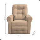 Ver imagem 2 de Poltrona Reclinável Cairo Suede Bege Espuma D23 Matrix