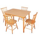 Ver imagem 6 de Jogo de Jantar Colonial Brisa Mesa 110x80 Cm + 04 Cadeiras Mel Rustico