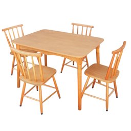 Jogo de Jantar Colonial Brisa Mesa 110x80 Cm + 04 Cadeiras Mel Rustico - 14
