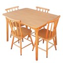 Ver imagem 4 de Jogo de Jantar Colonial Brisa Mesa 110x80 Cm + 04 Cadeiras Mel Rustico