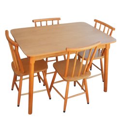 Jogo de Jantar Colonial Brisa Mesa 110x80 Cm + 04 Cadeiras Mel Rustico - 2