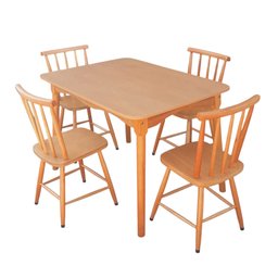 Jogo de Jantar Colonial Brisa Mesa 110x80 Cm + 04 Cadeiras Mel Rustico - 18