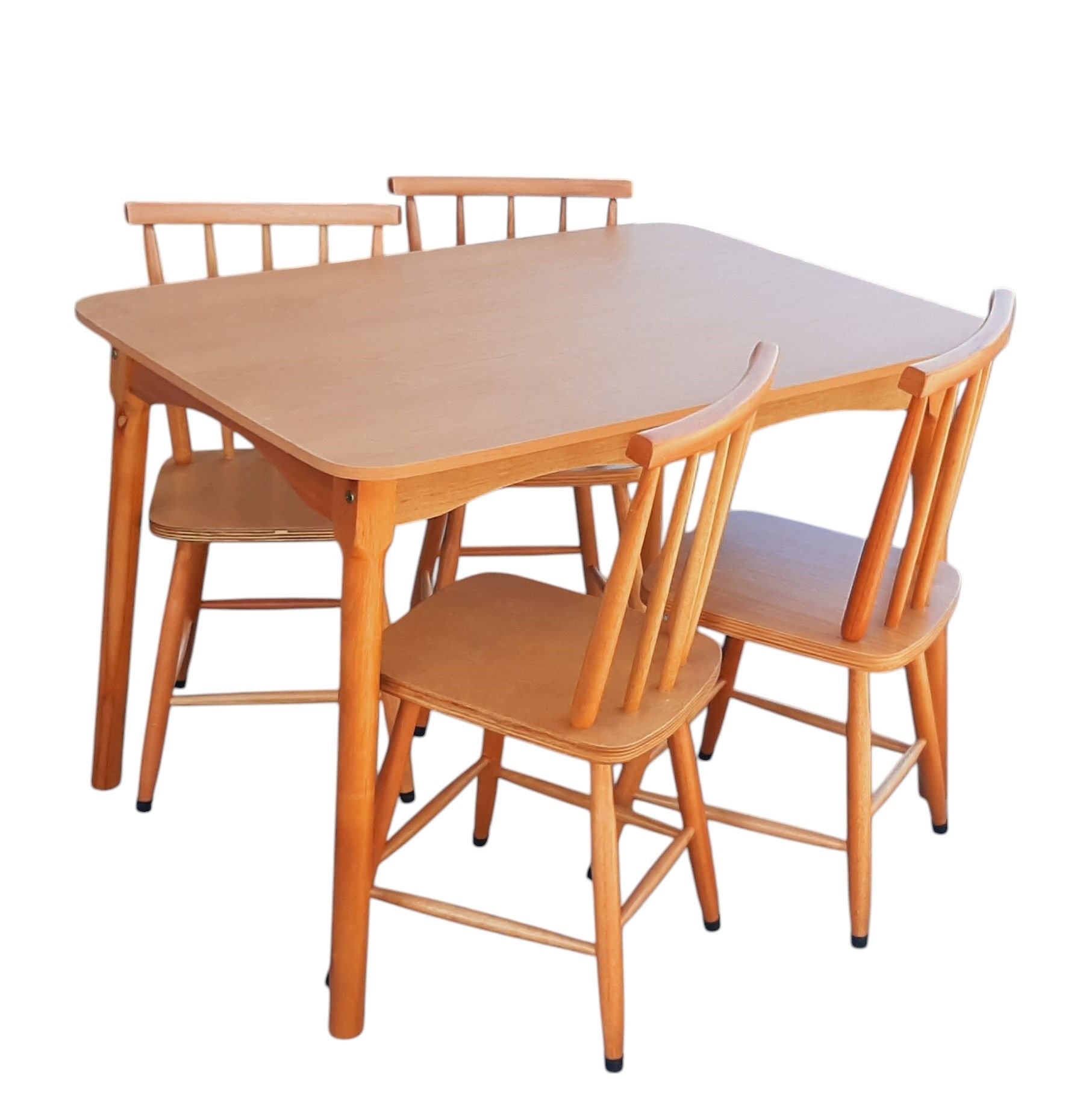 Jogo de Jantar Colonial Brisa Mesa 110x80 Cm + 04 Cadeiras Mel Rustico - 13