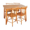 Ver imagem 7 de Jogo de Jantar Colonial Brisa Mesa 110x80 Cm + 04 Cadeiras Mel Rustico