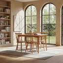 Ver imagem 1 de Jogo de Jantar Colonial Brisa Mesa 110x80 Cm + 04 Cadeiras Mel Rustico