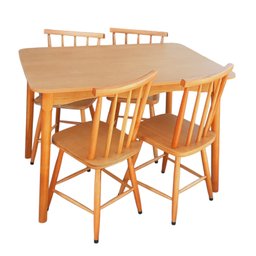 Jogo de Jantar Colonial Brisa Mesa 110x80 Cm + 04 Cadeiras Mel Rustico - 1