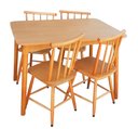 Ver mais imagens de Jogo de Jantar Colonial Brisa Mesa 110x80 Cm + 04 Cadeiras Mel Rustico
