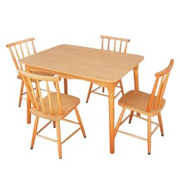 Jogo de Jantar Colonial Brisa Mesa 110x80 Cm + 04 Cadeiras Mel Rustico - 17