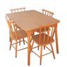 Jogo de Jantar Colonial Brisa Mesa 110x80 Cm + 04 Cadeiras Mel Rustico - 3