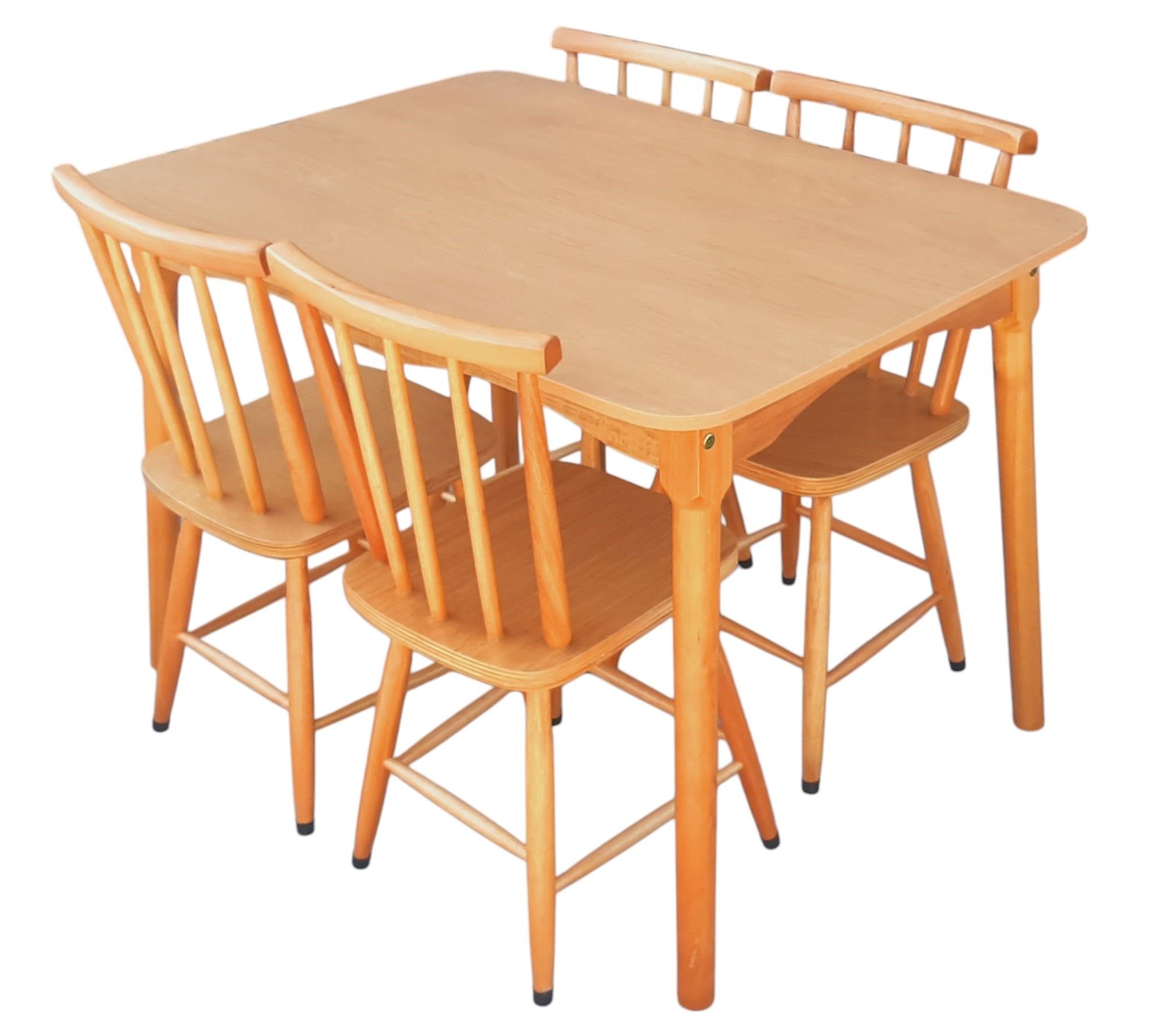 Jogo de Jantar Colonial Brisa Mesa 110x80 Cm + 04 Cadeiras Mel Rustico - 16