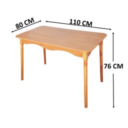 Jogo de Jantar Colonial Brisa Mesa 110x80 Cm + 04 Cadeiras Mel Rustico - 5