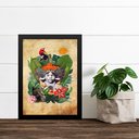 Ver imagem 1 de Quadro Decorativo Colagem Índio do Brasil 45x34cm - com Vidro:moldura Preta