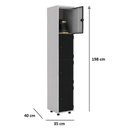 Ver imagem 5 de Armário Roupeiro Aço 4 Portas Ea701 Preto