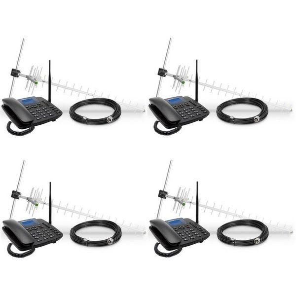 Combo 4 Kit de Celular Fixo Intelbras 3g Cfa 6041 Intelbras - 1