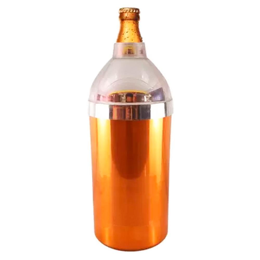 Porta Garrafa de Cerveja em Alumínio e Isopor Térmico 600Ml - Cobre - 1