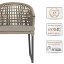 Ver imagem 3 de 3 Cadeira Noronha Aluminio Micro Pintura Preta, Tr. Telinha Corda Nautica Rami, Estofado - Fendi