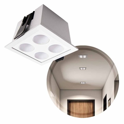 Spot Led Downlight Powerus Embutir 8w 3000k 38° Irc90 6732 Nordecor St3223