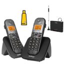 Ver imagem 1 de Kit Aparelho Telefone Fixo sem Fio Bina Ramal Entrada Chip