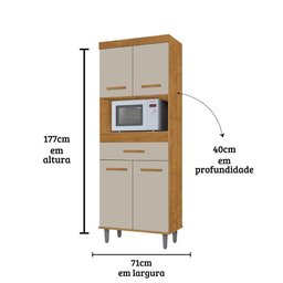Cozinha Duda Armário para Cozinha Mizza Decor Ipe Off White - 5