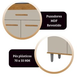 Cozinha Duda Armário para Cozinha Mizza Decor Ipe Off White - 4