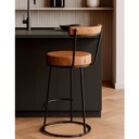 Ver imagem 2 de Banqueta Meive Courino Caramelo - Sallar Home