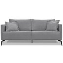 Ver imagem 4 de Sofa Liv 3 Lugares 200cm Pes Aço Linho 233 Cinza Ezz Cinza