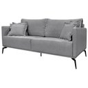 Ver imagem 1 de Sofa Liv 3 Lugares 200cm Pes Aço Linho 233 Cinza Ezz Cinza