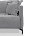 Ver imagem 3 de Sofa Liv 3 Lugares 200cm Pes Aço Linho 233 Cinza Ezz Cinza