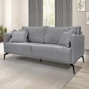 Ver imagem 6 de Sofa Liv 3 Lugares 200cm Pes Aço Linho 233 Cinza Ezz Cinza