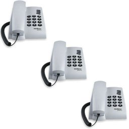 Kit 3 Aparelho Telefone com Fio Intelbras Pleno Cinza Artico - 1