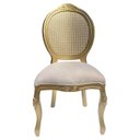 Ver imagem 3 de Cadeira Medalhão Madeira Entalhada com Tela Telinha Palhinha Poltrona Natural Provençal Indiana Deco