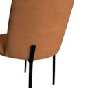 Ver imagem 7 de Kit 4 Cadeira Elana Base Fixa Ferro Preto Sala de Estar Bouclê: Terracota