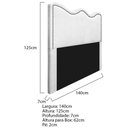 Ver imagem 5 de Cabeceira Casal Bari P02 140 cm Para Cama Box Suede Branco