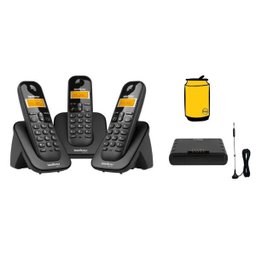 Aparelho Telefone Fixo com 2 Ramal Ts 3113 Linha Celular - 1