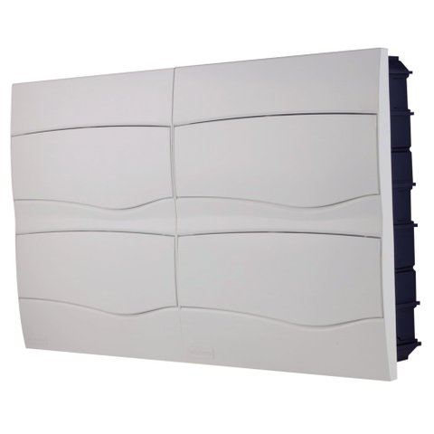 Quadro de Distribuição de Embutir 48 Din ou 32 Nema Tramontina com Porta Branca Tramontina