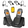 Kit Telefone Fixo sem Fio com Ramal Bina 2 Headset Intelbras - 1