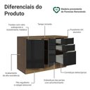 Ver imagem 3 de Balcão de Cozinha 120 Cm 2 Portas 3 Gavetas Rustic/preto Lux Madesa Rustic/preto