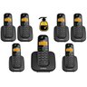 Kit Telefone sem Fio com 6 Ramal Loja Escritório Consultorio - 1