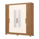 Ver imagem 2 de Guarda Roupa Casal 6 Portas 3 Gavetas com Espelho B367 Nature/off White - Briz