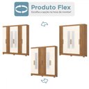 Ver imagem 5 de Guarda Roupa Casal 6 Portas 3 Gavetas com Espelho B367 Nature/off White - Briz