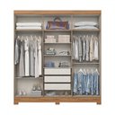 Ver imagem 3 de Guarda Roupa Casal 6 Portas 3 Gavetas com Espelho B367 Nature/off White - Briz