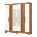 Ver imagem 6 de Guarda Roupa Casal 6 Portas 3 Gavetas com Espelho B367 Nature/off White - Briz