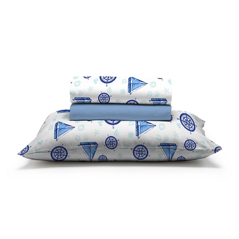 Jogo de Cama Infantil 150 Fios Fiori Solteiro - (7683)