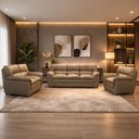Ver imagem 3 de Sofá 3 Lugares para Sala de Estar 230cm Boston F04 Nobuck Marrom - Lyam Decor