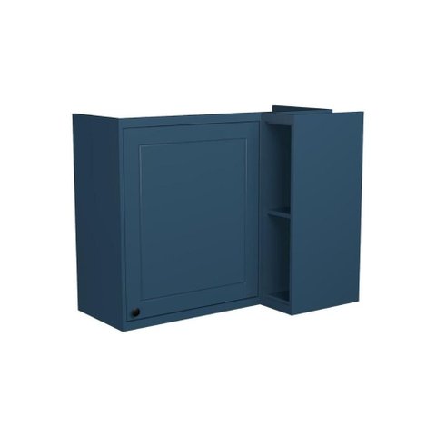 Armário Aéreo P/ Cozinha Évora Ph 3125 Canto Reto C/ 1 Porta e 2 Nichos 92,5cm Azul - Herval