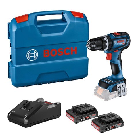 Parafusadeira 18v 64nm com 2 Baterias Carregador e Maleta Bosch-bivolt