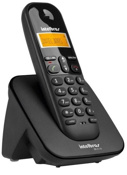 Kit Aparelho de Telefone Fixo de Mesa sem Fio Bina com Ramal - 4
